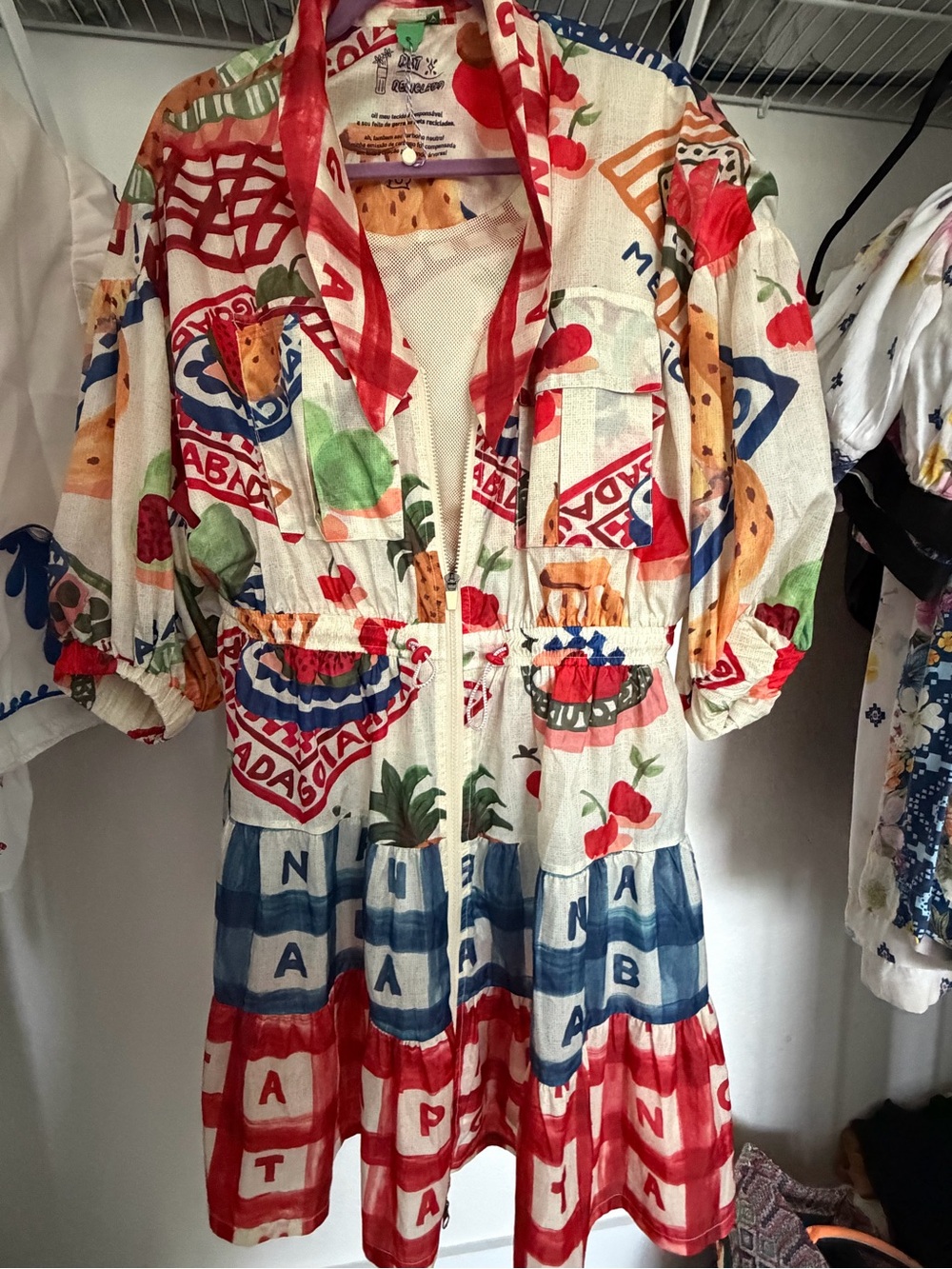 FARM Rio Multicolor Printed Casual Jacket Dress